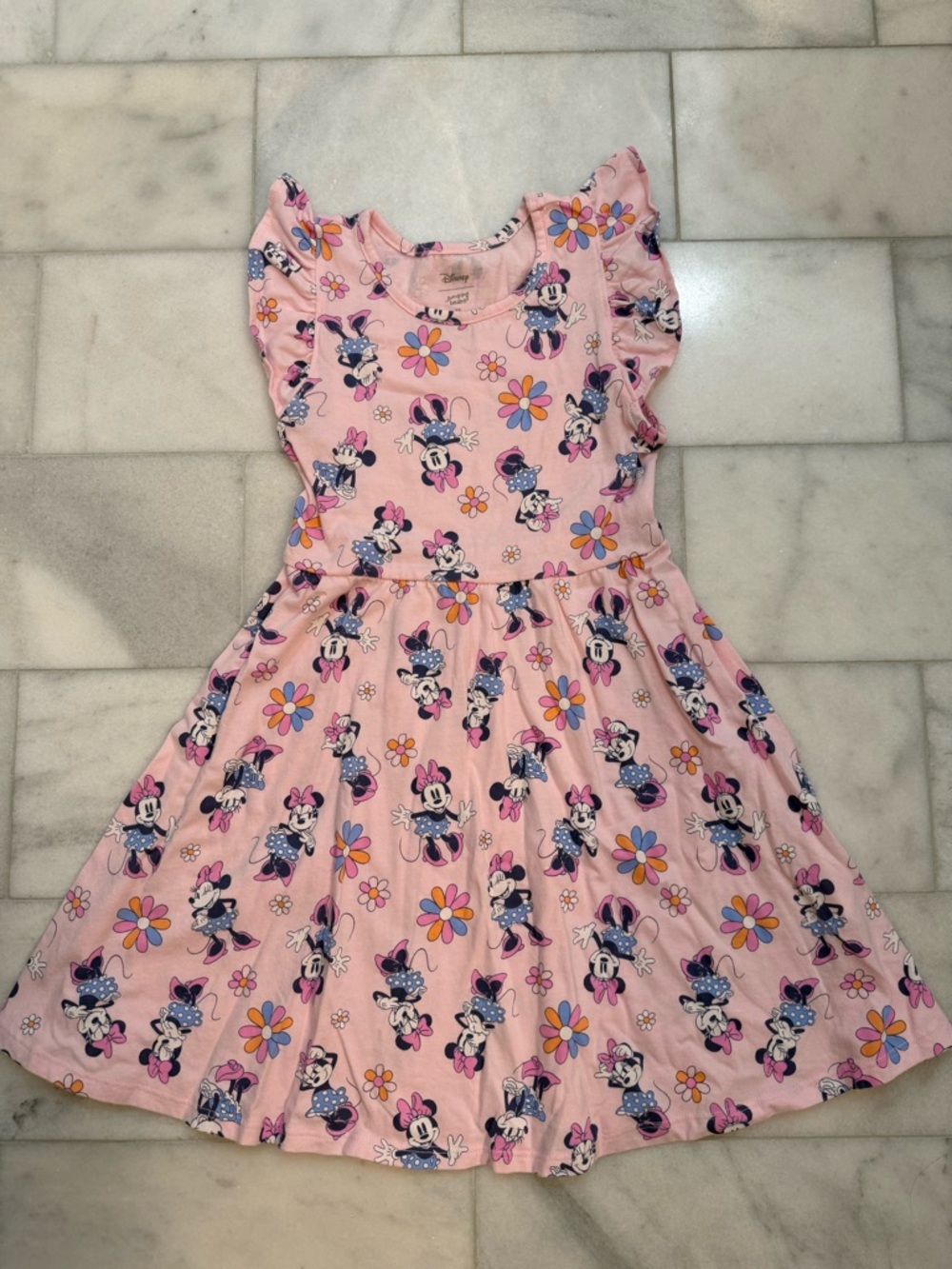 Disney x Jumping Beans Pink Minnie Mouse Flutter-Sleeve Dress
